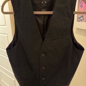 New w/o tags Armani Exchange Classic Black Vest